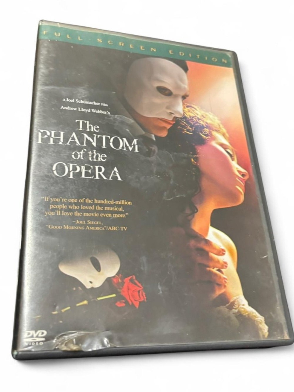 The Phantom of the Opera DVD - Black Cover with Red Accents